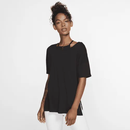 Nike Yoga женская Short-Sleeve Top цвет черный