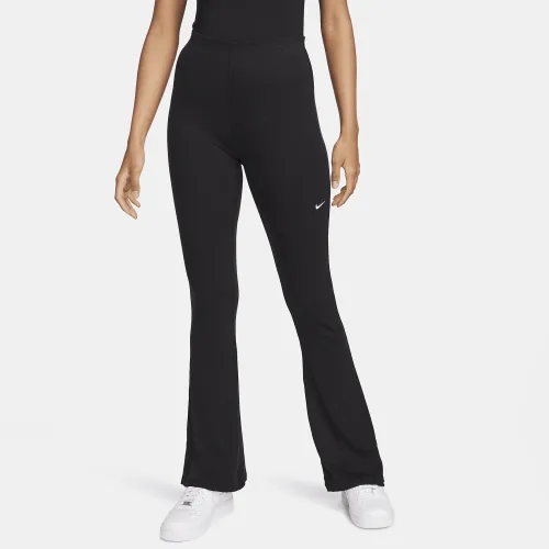 Nike Sportswear Chill Knit женская Tight Mini-Rib Flaцвет красный лосины цвет черный
