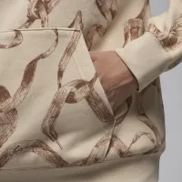Nike Jordan Brooklyn Fleece жіноча Printed Pullover колір коричневий