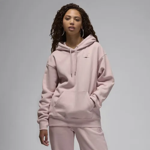 Nike Jordan Flight Fleece женская Satin-Lined Pullover Толстовка с капюшоном Pink