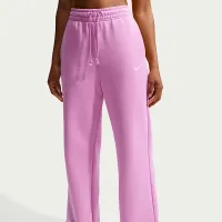 Nike Sportswear Phoenix Fleece женская С высокой Талией Wide-Leg Pants цвет фиолетовый