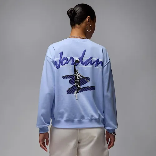 Nike Jordan Brooklyn Fleece жіноча Crew-Neck світшот блакитний