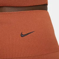 Nike Sportswear Chill Knit женская Tight С высокой Талией Sweater Flaцвет красный Pants Orange