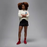 Nike Jordan Brooklyn Fleece жіноча Pullover Толстовка з капюшоном колір білий