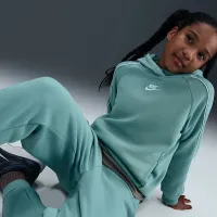 Nike Sportswear Club Fleece Big детские Hooded Tracksuit цвет зеленый