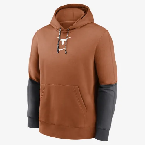 Texas Longhorns Sideline Team Issue Club чоловічі Nike College Pullover Толстовка з капюшоном Orange