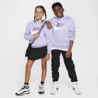 Nike Sportswear Club Fleece Big дитячі Толстовка з капюшоном колір фіолетовий