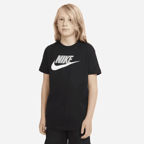 Nike Sportswear Big дитячі бавовняніфутболка колір чорний