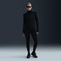 Nike Trail жіноча Dri-FIT 1/4-Zip Running Mid-Layer Top колір чорний
