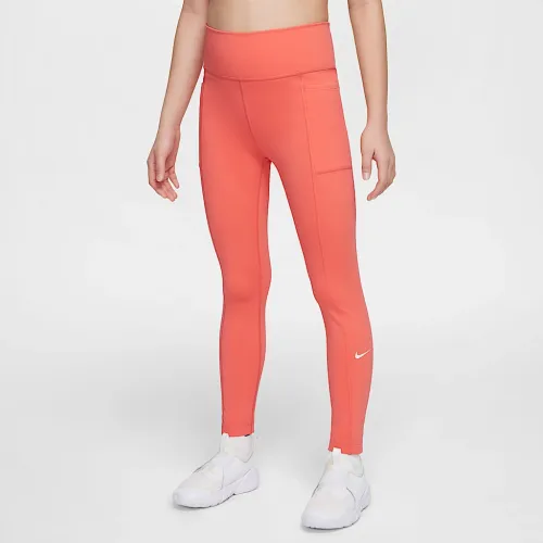Nike One Big детские (Girls') Dri-FIT С высокой Талией лосины с карманамиOrange