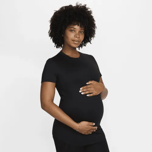 Nike (M) One жіноча Dri-FIT Slim-Fit Short-Sleeve Top (Maternity) колір чорний