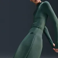 Nike Sportswear Tech Fleece женская С высокой Талией Pleated Pants цвет зеленый
