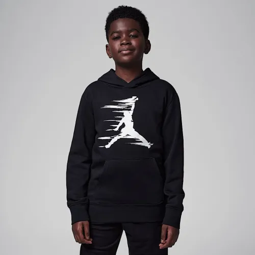 Nike Jordan MJ Flight MVP Big детские Fleece Pullover Толстовка с капюшоном цвет черный