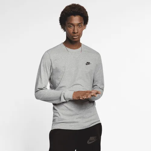 Nike Sportswear Club чоловічі Long-Sleeve футболка колір сірий
