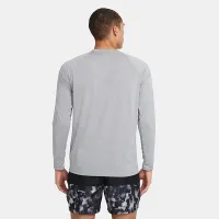 Nike мужские Heatheцвет красный Long-Sleeve Hydroguard Swim Shirt цвет серый