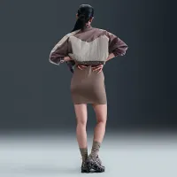 Nike Sportswear Chill Knit жіноча Tight Mini-Rib Cami Костюм колір коричневий