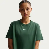 Nike Sportswear женская Loose Short-Sleeve Cropped футболка цвет зеленый