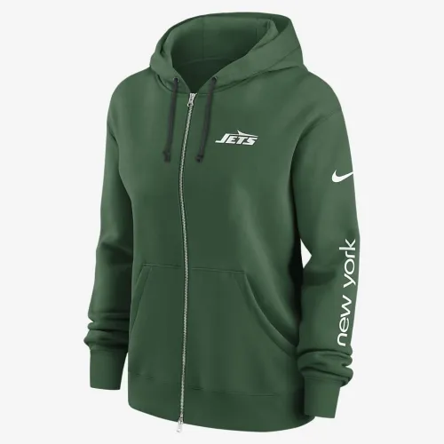 New York Jets Phoenix женская Nike NFL Full-Zip Толстовка с капюшоном цвет зеленый