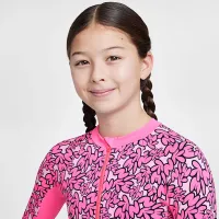 Nike Swim Big дитячі (Girls') Long-Sleeve One-Piece Pink