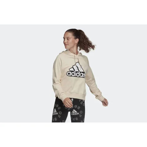 Кофта/футболка adidas Essentials Outlined Logo Толстовка с капюшоном HC9179 - бежевая