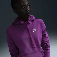 Nike Sportswear Club Fleece женская Pullover Толстовка с капюшоном цвет фиолетовый