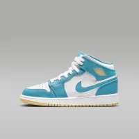Nike Air Jordan 1 Mid Big Kids' взуття Blue