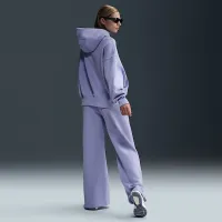 Nike Sportswear Phoenix Fleece женская С высокой Талией Wide-Leg Sweatpants цвет фиолетовый