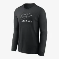 Nike Swoosh Big дитячі Lacrosse Long-Sleeve футболка колір чорний