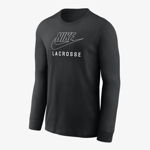 Nike Swoosh Big детские Lacrosse Long-Sleeve футболка цвет черный