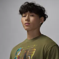 Nike Jordan чоловічі Short-Sleeve футболка колір зелений