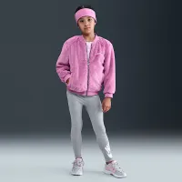 Nike Little детские Faux Fur Bomber Куртка Pink