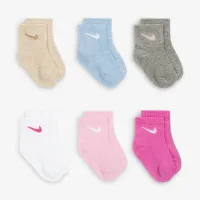 Nike Swoosh Baby/Toddler Ankle шкарпетки (6 пар) Pink