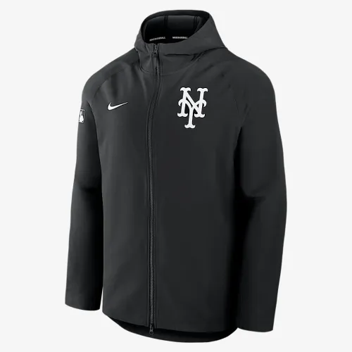 New York Mets Authentic Collection Men’s Nike Therma MLB Full-Zip Куртка колір чорний