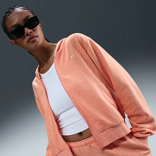 Nike Sportswear Chill Terry женская Loose Full-Zip French Terry Толстовка с капюшоном Orange