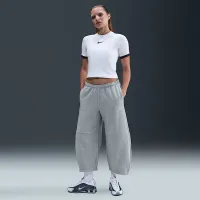 Nike Sportswear Phoenix Fleece жіноча Loose Mid-Rise Barrel Pants колір сірий