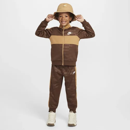 Nike Dri-FIT Sportswear Textuцвет красный Club Little детские 2-Piece Tricot набор цвет коричневый
