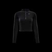 Nike Sportswear Phoenix Plush жіноча Slim Long-Sleeve Cozy Fleece 1/2-Zip Top колір чорний