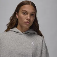 Nike Jordan Brooklyn Fleece жіноча Pullover Толстовка з капюшоном колір сірий
