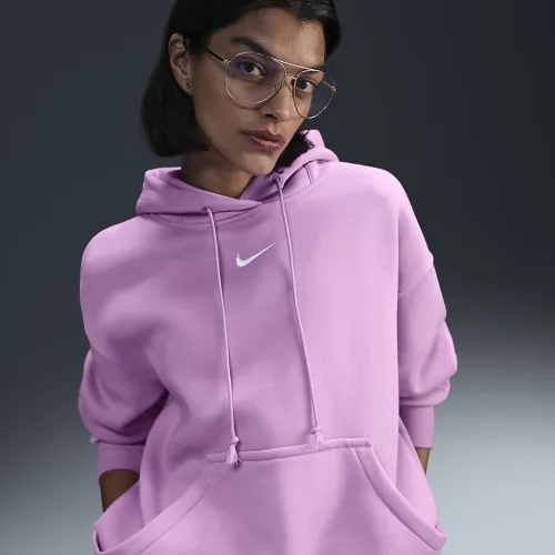 Nike Sportswear Phoenix Fleece женская оверсайз Pullover Толстовка с капюшоном Pink