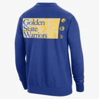 Golden State Warriors Standard Issue мужские Nike Dri-FIT NBA Crew-Neck свитшот синий