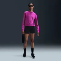 Nike Dri-FIT One жіноча Crew-Neck French Terry світшот колір фіолетовий