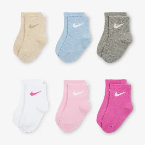 Nike Swoosh Baby/Toddler Ankle носки (6 пары) Pink
