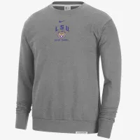 LSU Standard Issue чоловічі Nike College Fleece Crew-Neck світшот колір сірий
