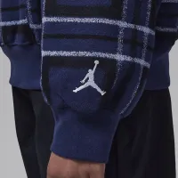 Nike Jordan Brooklyn Essentials Big дитячі Plaid Print Pullover Толстовка з капюшоном блакитний