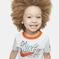 Nike Sportswear Create Your Own Adventure Toddler футболка and шорти комплект блакитний