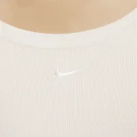 Nike Sportswear Chill Knit жіноча Tight Scoop-Back Long-Sleeve Mini-Rib Top колір коричневий