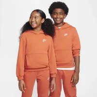 Nike Sportswear Club Fleece Big детские Pullover Толстовка с капюшоном Orange