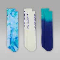Nike Jordan Essentials Big дитячі Poolside Crew шкарпетки (3 пар) колір коричневий