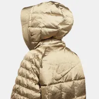 Nike Sportswear Swoosh Puffer Shine PrimaLoft® женская Therma-FIT оверсайз Hooded Куртка цвет коричневый