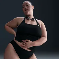 Nike Swim Essential женская С высокой Талией Bottoms (Extended Sizing) цвет черный